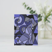 AB - Abstrakt Art Elephant Postkarte (Stehend Vorderseite)