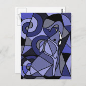 AB - Abstrakt Art Elephant Postkarte (Vorne/Hinten)