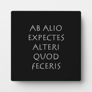 Ab alio erwartet alteri quod feceris fotoplatte