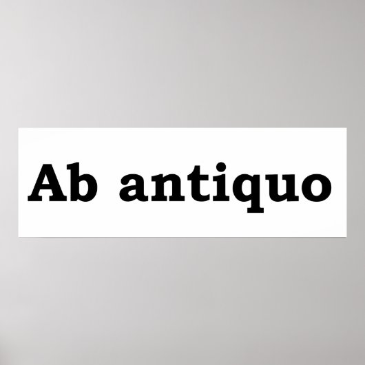 Ab antiquo poster (Vorne)