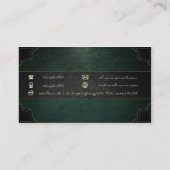 AB & BA Monogram [Gold+Leather] Visitenkarte (Rückseite)