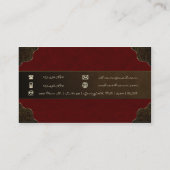 AB & BA Monogram [Gold+Leather] Visitenkarte (Rückseite)
