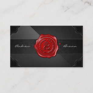 AB & BA Wax Siegel Monogram [Modern Black] Visitenkarte
