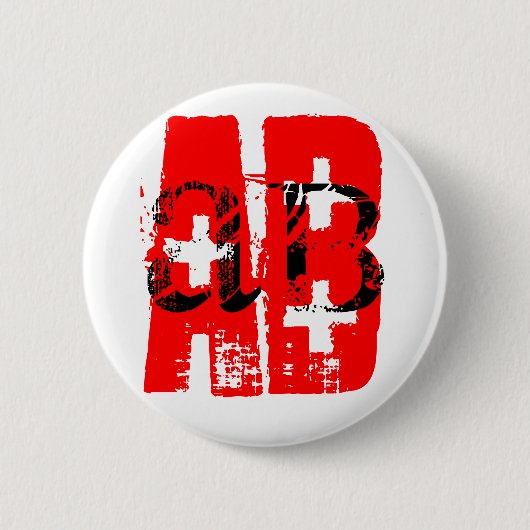 AB+ Bluttyp Round Button (Vorderseite)
