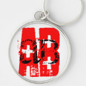 AB + Bluttyp - Schlüsselanhänger (Vorne)