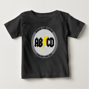 AB/CD Hochspannung, Black Rock und Roll Shirt. Baby T-shirt