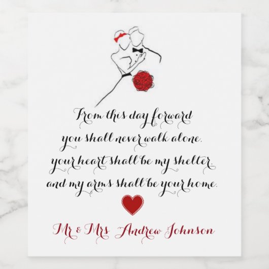 Ab diesem Tag Weinetikett (Einzelnes Label)