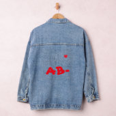 AB- Funky Blutgruppe Herzfrequenz Jeansjacke (Hangar)