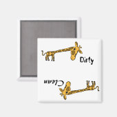 AB - Funny Giraffe Geschirrspüler Magnet (Vorderseite/Rückseite)