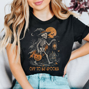 Ab geht's zur gruseligen Skelett-Hexe T-Shirt