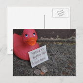 Ab in die Enten Postkarte (Vorne/Hinten)