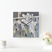 Ab Kühen Quadratische Wanduhr (Zuhause)