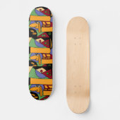 AB, lustiger Dackel-KunstSkateboard Skateboard (Vorderseite)