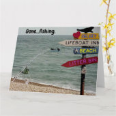 Ab nach....Fischen. Karte (Gelbe Blume)