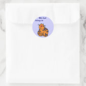 AB - Niedliche Funny Cat Book Sticker (Tasche)