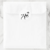 Ab Oktober Hund Runder Aufkleber (Tasche)