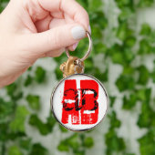 AB - runder Schlüsselanhänger des Bluttyps (Hand)