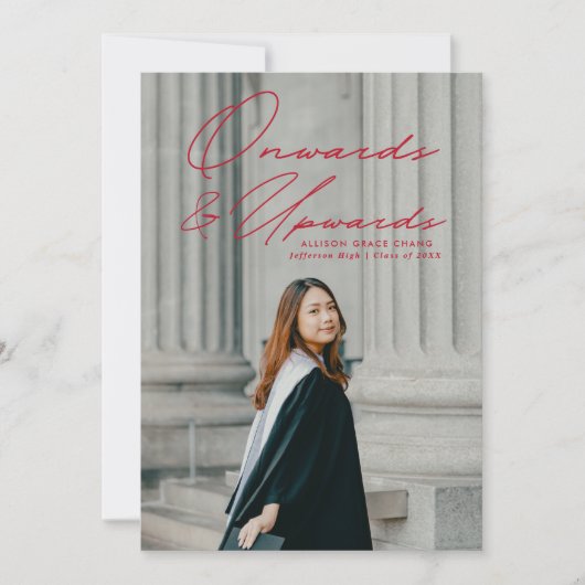 Ab und ab 2 Foto Abschluss Ankündigung (Vorderseite)