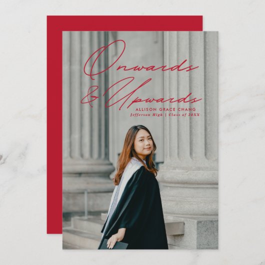 Ab und ab 2 Foto Abschluss Ankündigung (Vorne/Hinten)