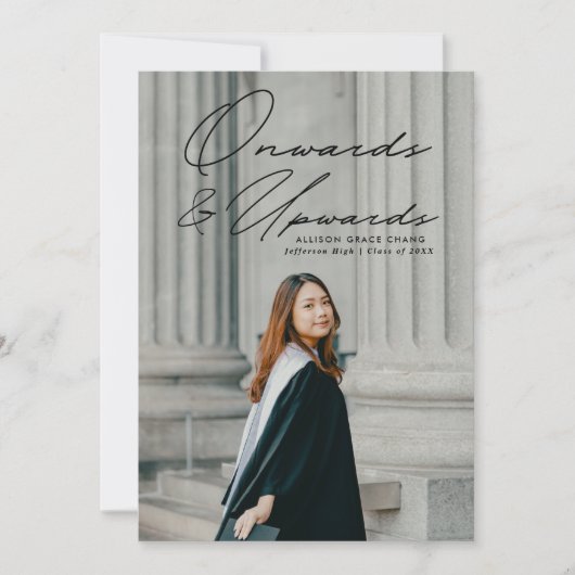 Ab und ab 2 Foto Abschluss Ankündigung (Vorderseite)