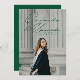 Ab und ab 2 Foto Abschluss grün Ankündigung