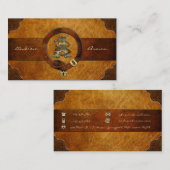 AB und BA Leather Monogram Visitenkarte (Vorne/Hinten)