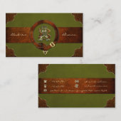 AB und BA Leather Monogram Visitenkarte (Vorne/Hinten)