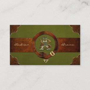 AB und BA Leather Monogram Visitenkarte