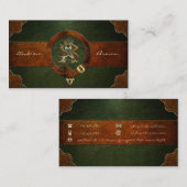 AB und BA Leather Monogram Visitenkarte (Vorne/Hinten)