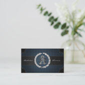 AB und BA Silver Monogram Visitenkarte (Stehend Vorderseite)