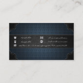 AB und BA Silver Monogram Visitenkarte (Rückseite)