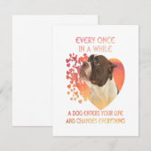 Ab und zu betritt ein Hund das Leben Einladung (Vorne/Hinten)