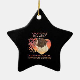 Ab und zu betritt ein Hund das Leben Keramik Ornament