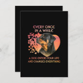 Ab und zu betritt ein Hund seinen Rottweiler Dankeskarte (Vorne/Hinten)