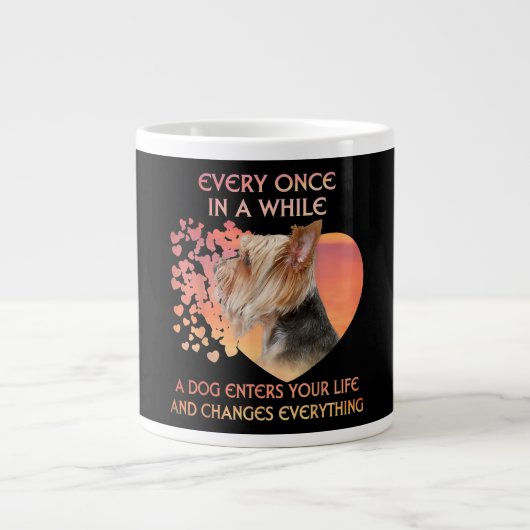 Ab und zu betritt ein Hund Yorkshire Lover Jumbo-Tasse (Vorderseite)