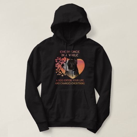 Ab und zu ein Hund-Amerikaner-Gruß-Stiel-Ente Hoodie (Design vorne)