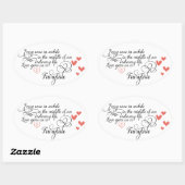 Ab und zu in einem normalen Leben. Ovaler Aufkleber (Blatt)