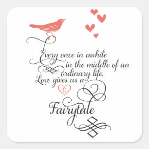 Ab und zu in einem normalen Leben. Quadratischer Aufkleber