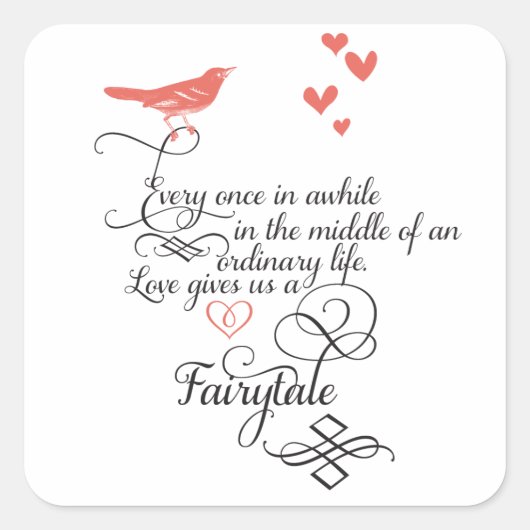 Ab und zu in einem normalen Leben. Quadratischer Aufkleber (Vorderseite)