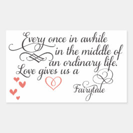 Ab und zu in einem normalen Leben. Rechteckiger Aufkleber