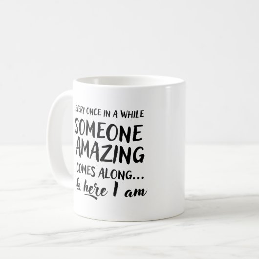 Ab und zu kommt jemand phantastisch kaffeetasse (Vorderseite Links)