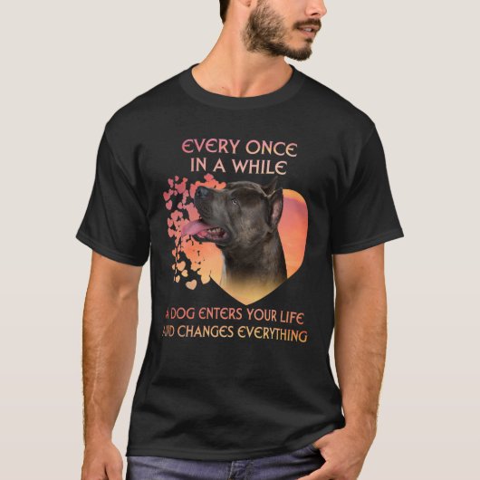 Ab und zu tritt ein Hund mit amerikanischem Staffy T-Shirt (Vorderseite)