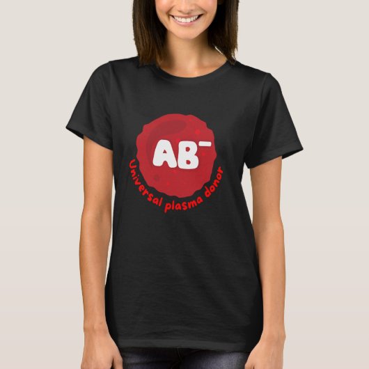 AB-, universeller Plasmaspender, Blutspender T-Shirt (Vorderseite)