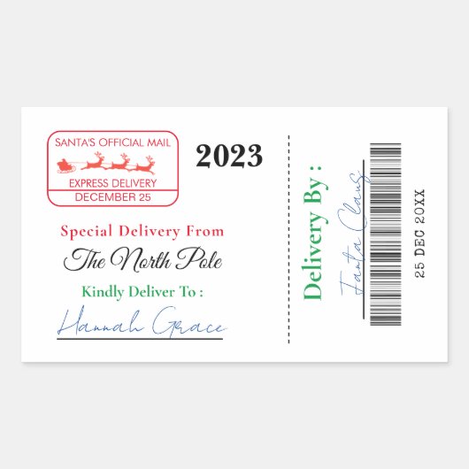 Ab Weihnachtsgeschenk Sonderlieferung Rechteckiger Aufkleber (Vorderseite)