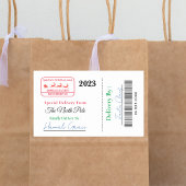 Ab Weihnachtsgeschenk Sonderlieferung Rechteckiger Aufkleber