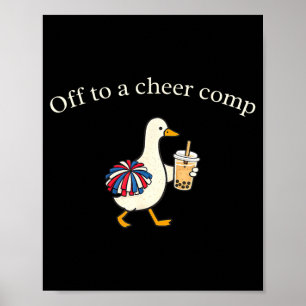 Ab zum Jubel-Wettbewerb Cheerleading Gans 4. Juli Poster
