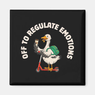 Ab zur Regulierung der Emotionen lustiger Gänse-Ro Magnet