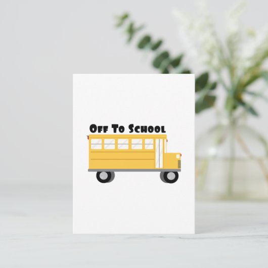 Ab zur Schule Postkarte (Stehend Vorderseite)