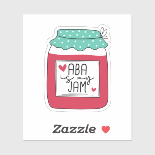ABA ist mein Jam, applizierte Verhaltensanalyse AB Aufkleber (Blatt)