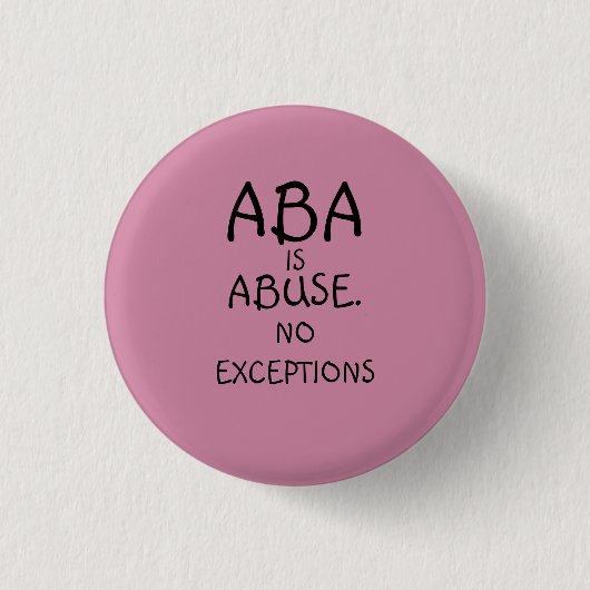 ABA ist Missbrauchs-Knopf Button (Vorderseite)